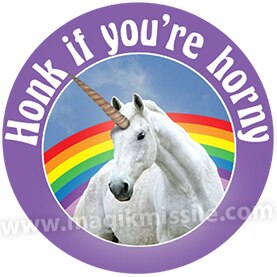 Horny Unicorn Button