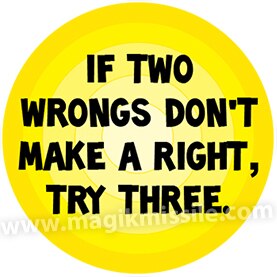 Two Wrongs Button