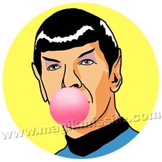 Spock Blows A Bubble button