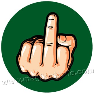 Middle Finger button