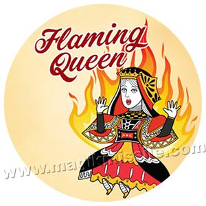 Flaming Queen button