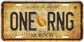 ONE RNG license plate