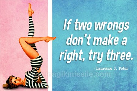 Two Wrongs Magnet