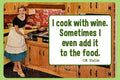 Cook With Wine Magnet