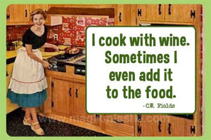 Cook With Wine Magnet