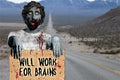 Work For Brains Magnet