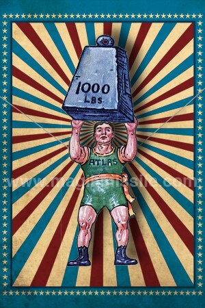 Circus Strongman Magnet