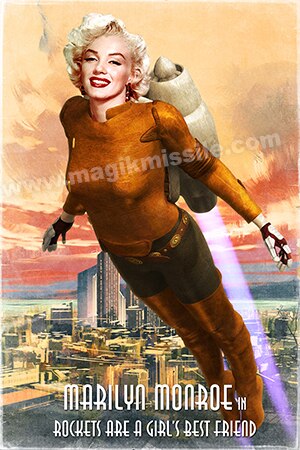 Marilyn Rocketeer magnet