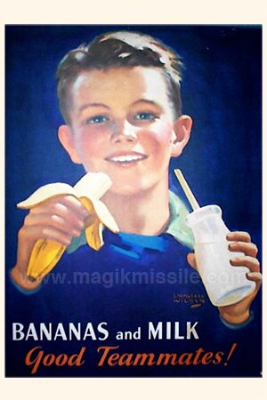 Bananas and Milk Sign