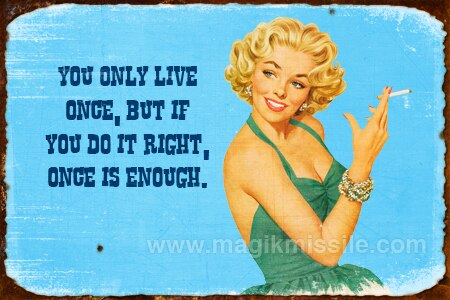 You Only Live Once Sign