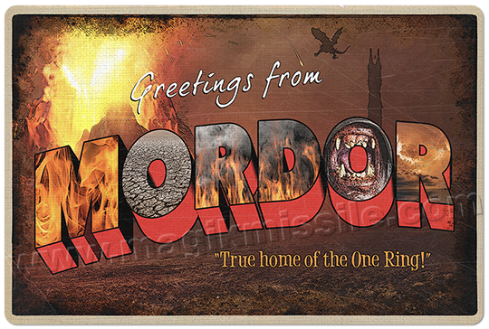 Greetings from Mordor sign