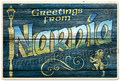 Greetings from Narnia sign