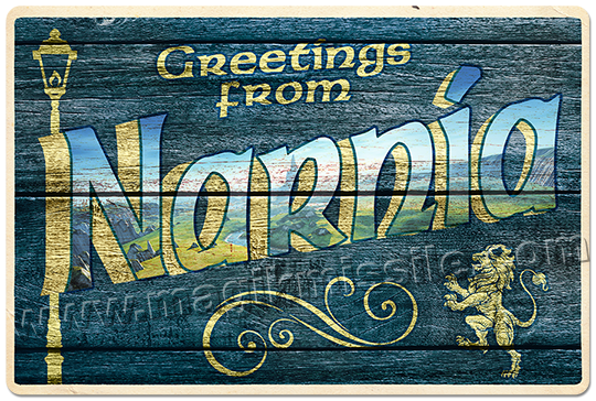 Greetings from Narnia sign