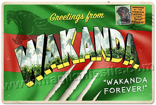 Greetings from Wakanda sign