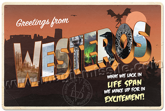 Greetings from Westeros sign