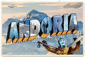 Greetings from Andoria sign