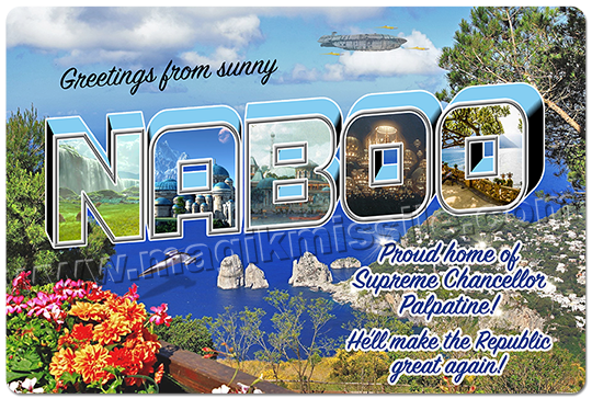 Greetings from Naboo sign